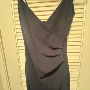 Navy Blue Floor Length Dress